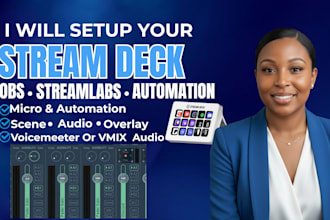 professionally setup your elgato stream deck for obs studio