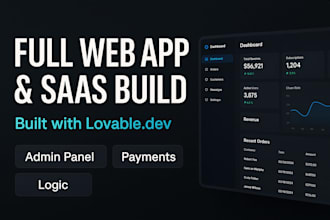build a full web app or saas using lovable dev
