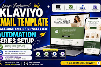 design klaviyo email template welcome email newsletter automation series setup