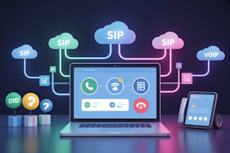 set up sip trunk, voip, auto dialer and did number professionally