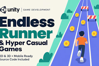 develop a unity endless runner or hyper casual mobile game