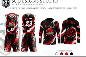 design custom soccer basketball and volleyball uniforms ready for printing