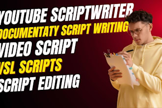 write engaging youtube scripts, documentary scripts, and vsls