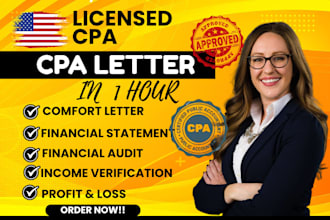 audit US financial statement, CPA letter profit loss CPA mortgage letter, notary