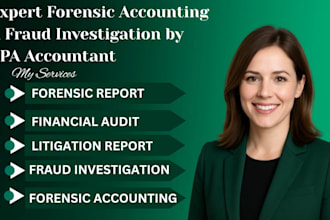 provide forensic accounting fraud investigation financial audit by CPA