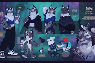 draw furry art, furry reference sheet, sfw, nsfw fursona, furry oc, anthro art