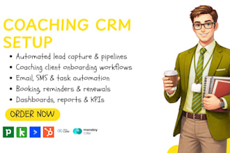 automate coaching CRM with monday crm pipedrive zoho keap activecampaign hubspot