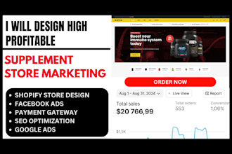 do supplement store marketing health and fitness fb tiktok ads sales boost