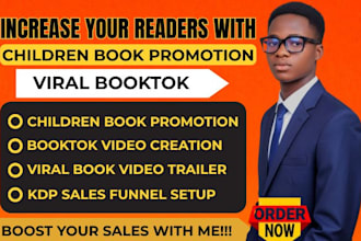 children book promotion, viral booktok promotion,  KDP sales funnel boost sales