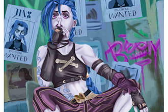 do a drawing with the arcane style for you