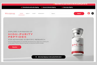 peptide research website nutraceutical store supplement website peptide store