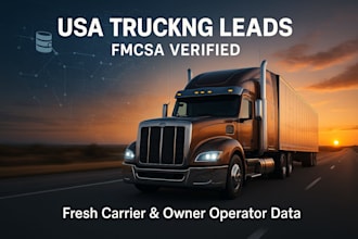 provide fresh USA trucking leads from fmcsa carrier database