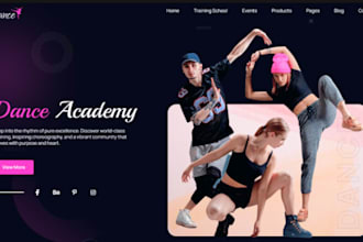 design wix dance academy website dance instructor dance class booking website