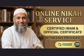 officiate your online nikah with witnesses and certificate as imam nikah fast