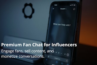 set up a premium fan chat for influencers to sell content