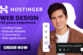 design a creative website with hostinger and horizon