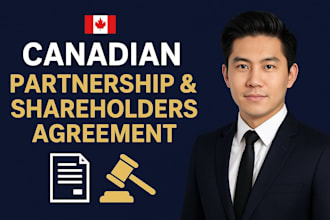 draft a canadian partnership or shareholders agreement