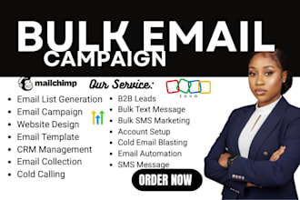 send bulk email campaign, mass bulk campaign blast sms text message cold emails