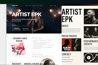 design eye catching media kit, one sheet, epk, flyer with clickable links