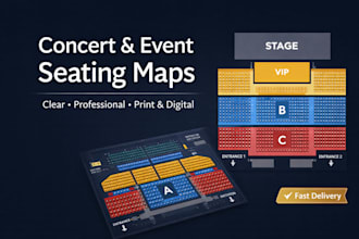 design professional concert and event seating maps