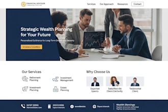 design squarespace financial advisor website wealth planning portfolio website