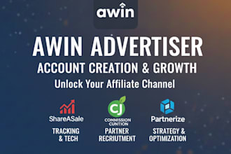 fully setup and launch your awin advertiser affiliate program