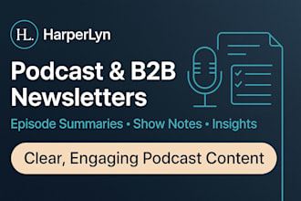 write podcast newsletter, episode summary, show note, b2b newsletter
