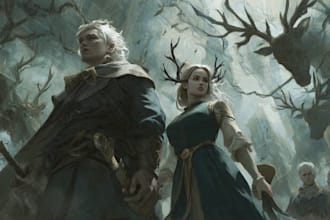 draw a fantasy illustration for you