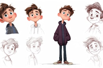 draw any cartoon character in full color