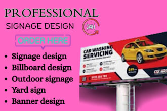 design modern billboard yard sign banner design