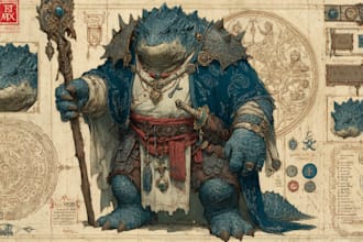 illustrate fantasy art creatures and characters