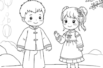 draw coloring pages for kids and children