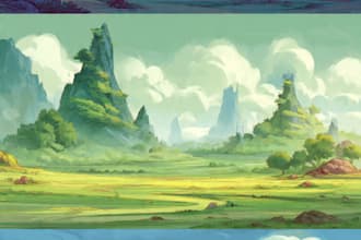 create stylized environment concept art, fantasy background