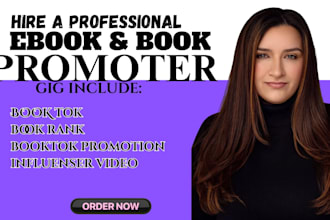 do booktok promotion ebook marketing tik tok booktok influencer video book rank