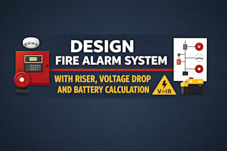 design fire alarm system with riser, voltage drop and battery calculation