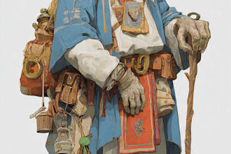 fantasy character fantasy character art in unique style