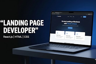 build landing pages in react or HTML and CSS