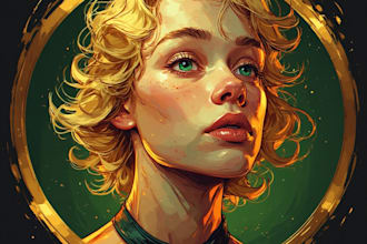 do vibrant and stylish wpap portraits