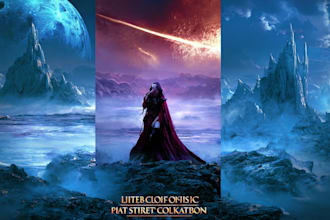 create epic tcg  fantasy book cover art