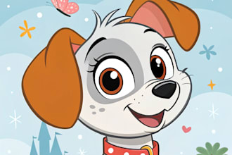 draw your cute pet into disney cartoon portrait style