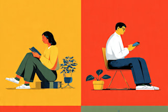 make flat vector illustrations