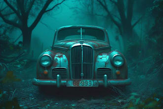 do watercolor car vehicle portrait drawings, paintings