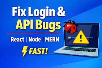 fix login auth api or bugs in your react node mern app