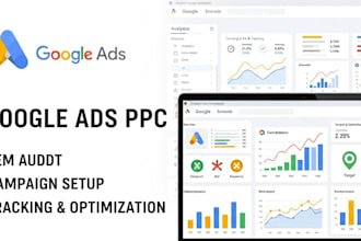 setup and manage google ads adwords PPC campaign as ads manager or audit sem