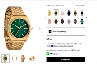 create a wristwatch configurator experience using shopify, kickflip, or zakeke