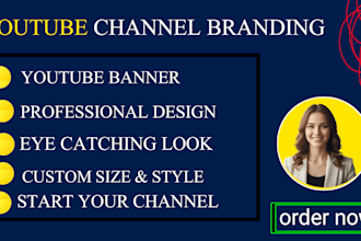 design a professional youtube channel banner and channel art