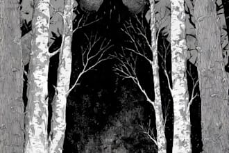 draw detailed black and white illustration