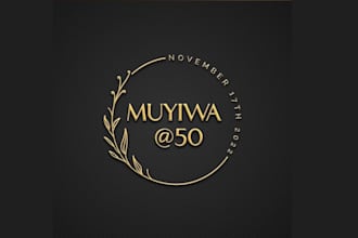 design stylish birthday celebration logo