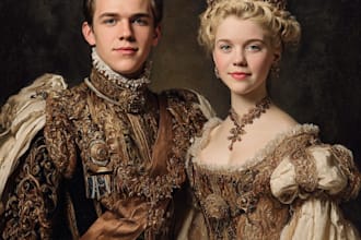 make a king or queen royal portrait personalized gift of you