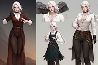 create semi realistic characters for you